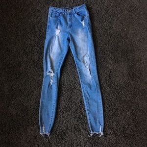 Missguided high waisted skinny jeans